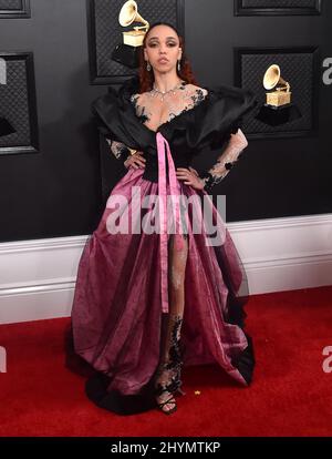 FKA Twigs nimmt an den GRAMMY Awards 2020 im Staples Center in Los Angeles, Kalifornien, Teil. Stockfoto