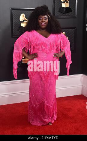 Yola nahm an den GRAMMY Awards 2020 Teil, die im Staples Center in Los Angeles, Kalifornien, verliehen wurden. Stockfoto