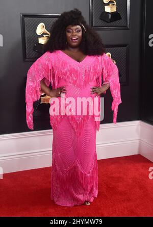 Yola nahm an den GRAMMY Awards 2020 Teil, die im Staples Center in Los Angeles, Kalifornien, verliehen wurden. Stockfoto