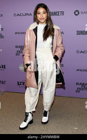 Gina Rodriguez bei der Premiere von „Kajillionaire“ während des Sundance Film Festivals 2020, das am 25. Januar 2020 im Eccles Theatre in Park City, UT, stattfand. Stockfoto