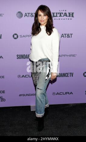 Jacqueline Orbadors bei der Premiere von „Palm Springs“ während des Sundance Film Festivals 2020, das am 26. Januar 2020 im Library Center Theatre in Park City stattfand Stockfoto