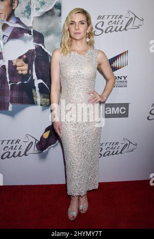 Rhea Seehorn bei AMC's Special Premiere Event „Better Call Saul“ in der Saison 5, das am 5. Februar 2020 in Hollywood, CA, in den ArcLight Cinemas Hollywood stattfand. Stockfoto