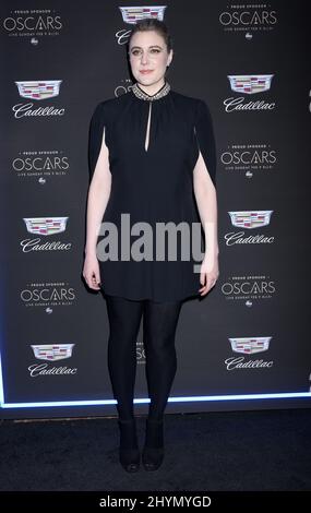 Greta Gerwig bei der jährlichen Oscar Week Party von Cadillac zur Feier der Academy Awards 92., die am 6. Februar 2020 im Chateau Marmont in Los Angeles ausgetragen werden. Stockfoto
