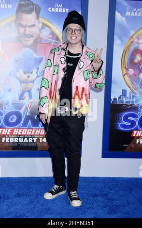 Sueco das Kind bei der „Sonic the Hedgehog“-Sondervorführung im Regency Village Theatre Stockfoto