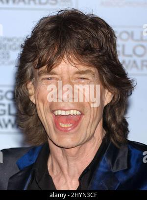 Mick Jagger nimmt an den Golden Globe Awards 62. in Hollywood Teil. Bild: UK Press Stockfoto