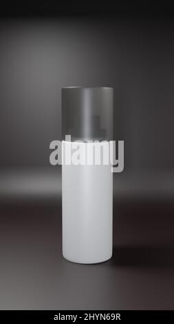 Body Spray Bottle Mockup, 3D Body Spray Mockup, Parfümflasche Mock Up Stockfoto