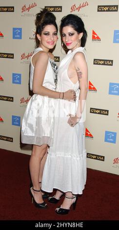 Die Veronicas nehmen an der Penfolds Icon Black Tie Gala in Century City Teil. Bild: UK Press Stockfoto