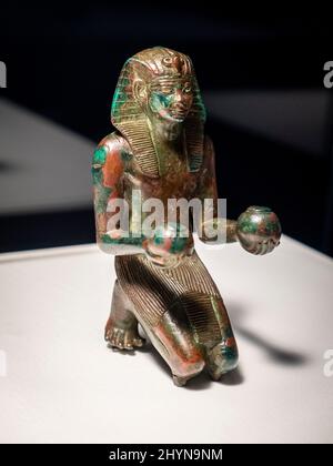 Statuette des pharao Tutmosis IV., Bronze, 18. Dynastie regierende Tutmosis IV., Ägypten, Sammlung des British Museum Stockfoto