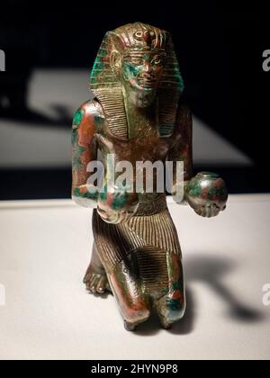 Statuette des pharao Tutmosis IV., Bronze, 18. Dynastie regierende Tutmosis IV., Ägypten, Sammlung des British Museum Stockfoto