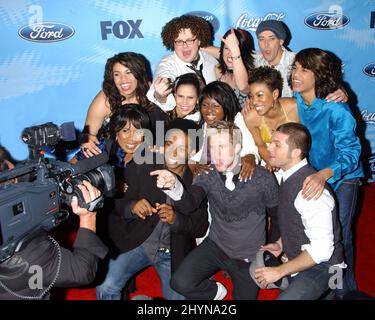 Die Teilnehmer von American Idol nehmen an der 2007 American Idol Top 12 Finalists Party Teil. Bild: UK Press Stockfoto