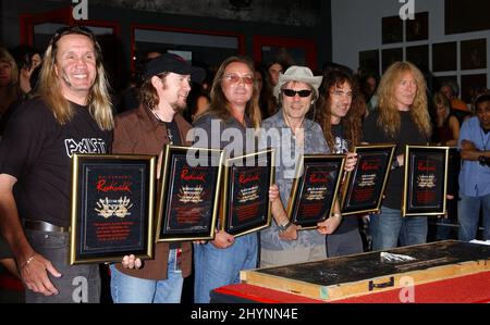 Iron Maiden wurde in Hollywoods Rockwalk aufgenommen. Bild: UK Press Stockfoto