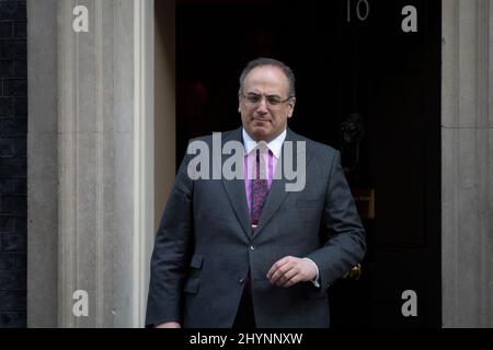 Downing Street, London, Großbritannien. 15. März 2022. Minister auf der Downing Street 10 für wöchentliche Kabinettssitzung. Quelle: Malcolm Park/Alamy Live News. Stockfoto