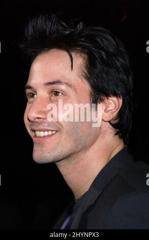 KEANU REEVES NIMMT AN DER WELTWEITEN DVD-LAUNCH-PARTY „THE MATRIX RELOADED“ IN KALIFORNIEN TEIL. BILD: BRITISCHE PRESSE Stockfoto