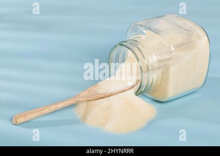 Hydrolysierte Kollagen Oder Kollagen Peptide Proteinnährstoff Stockfoto