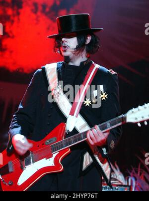 Das White Stripes Konzert im Greek Theatre, Los Angeles. Bild: UK Press Stockfoto