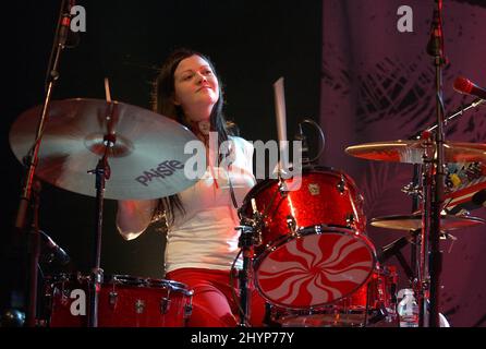 Das White Stripes Konzert im Greek Theatre, Los Angeles. Bild: UK Press Stockfoto