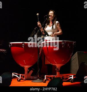 Das White Stripes Konzert im Greek Theatre, Los Angeles. Bild: UK Press Stockfoto