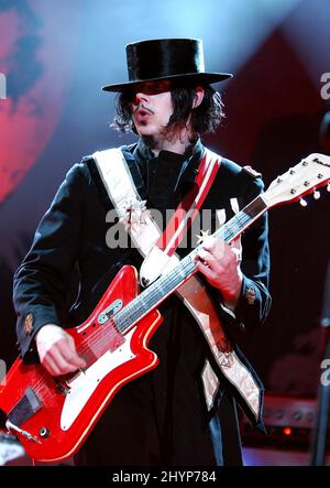 Das White Stripes Konzert im Greek Theatre, Los Angeles. Bild: UK Press Stockfoto