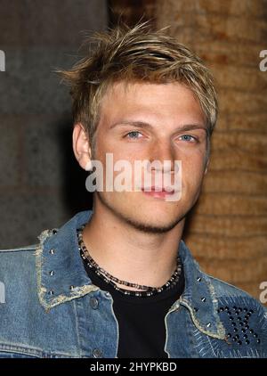 NICK CARTER NIMMT AN DEN PLAKATWAND-MUSIC AWARDS 2002 IM MGM GRAND HOTEL IN LAS VEGAS TEIL Stockfoto