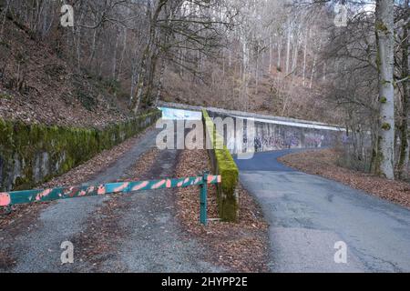 Belfort, Frankreich - 19. Februar 2022: Dieser Bunker war Teil der französischen Maginot-Linie. Es hat ein unterirdisches Netz. Es diente als Befehl Stockfoto