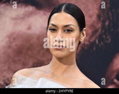 Janina Gavankar Ankunft auf dem Weg zurück€™ Weltpremiere im Regal Cinemas LA Live am 01. März 2020 in Los Angeles. Stockfoto