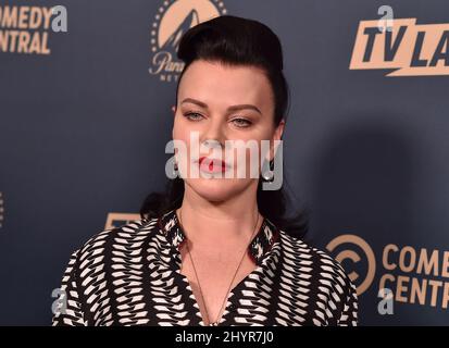 Debi Mazar testet positiv auf das Coronavirus COVID-19. Debi Mazar kommt am 30. Mai 2019 in West Hollywood, CA, beim Comedy Central, Paramount Network, TV Land Press Day im Londoner West Hollywood an. Stockfoto