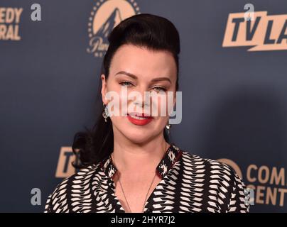 Debi Mazar testet positiv auf das Coronavirus COVID-19. Debi Mazar kommt am 30. Mai 2019 in West Hollywood, CA, beim Comedy Central, Paramount Network, TV Land Press Day im Londoner West Hollywood an. Stockfoto