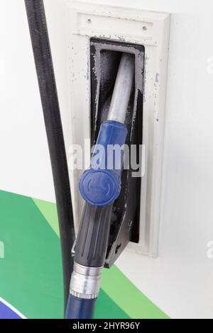 Benzin-Pumpe-Düse Stockfoto