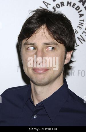 Zach Braff nimmt an Scrubs: The Farewell Tour Teil, die im Paley Center for Media in Beverly Hills, Kalifornien, stattfindet. Stockfoto
