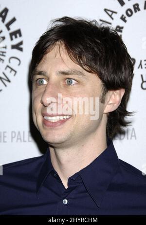 Zach Braff nimmt an Scrubs: The Farewell Tour Teil, die im Paley Center for Media in Beverly Hills, Kalifornien, stattfindet. Stockfoto