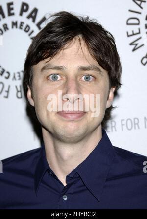 Zach Braff nimmt an Scrubs: The Farewell Tour Teil, die im Paley Center for Media in Beverly Hills, Kalifornien, stattfindet. Stockfoto
