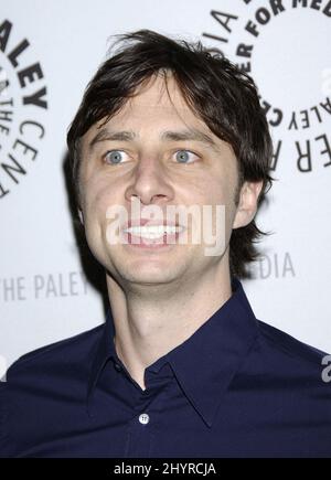 Zach Braff nimmt an Scrubs: The Farewell Tour Teil, die im Paley Center for Media in Beverly Hills, Kalifornien, stattfindet. Stockfoto