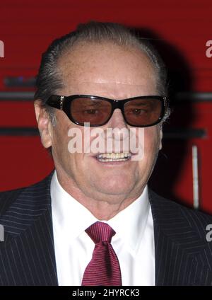 Jack Nicholson nimmt an der „The Bucket List“ Los Angeles Benefit Premiere im ArcLight Cinerama Dome in Hollywood Teil. Stockfoto