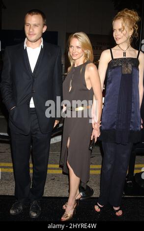 Heath Ledger, Naomi Watts und Nicole Kidman besuchen „The Ring“-Premiere im Mann's Bruin Theater in Westwood, CA. Stockfoto