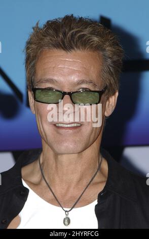 Eddie Van Halen starb im Alter von 65 Jahren an Krebs in Los Angeles, ca. am 6. Oktober, 2020. August 13, 2007 Beverly Hills, ca. Eddie Van Halen Van Halen und David Lee Roth kündigen North American Tour bei einer Pressekonferenz im Four Seasons Hotel an Stockfoto