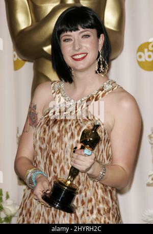 Diablo Cody wurde bei den Academy Awards 80. im Kodak Theater am Hollywood Boulevard in Los Angeles, CA, USA, für das beste Originaldrehbuch ausgezeichnet. Stockfoto