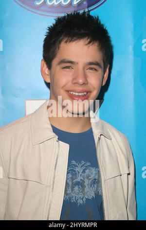 David Archuleta im Presseraum während des American Idol Grand Finales der Saison 7. im Nokia Theater in Los Angeles. Stockfoto