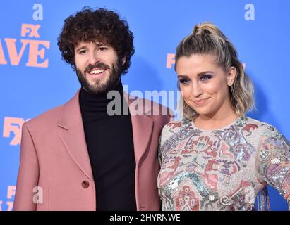 Dave Burd und Taylor Misiak Ankunft in der ¢ €˜Dave¢ €™ Saison 2 Premiere am Greek Theatre am 10. Juni 2021 in Los Angeles, CA. Stockfoto