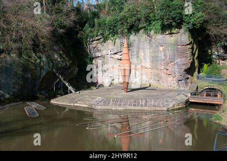 In ganz Großbritannien - Ein Tagesausflug nach Worsley, Greater Manchester, Großbritannien nach dem Aufstieg des Bridgewater Canal - The Delph Stockfoto