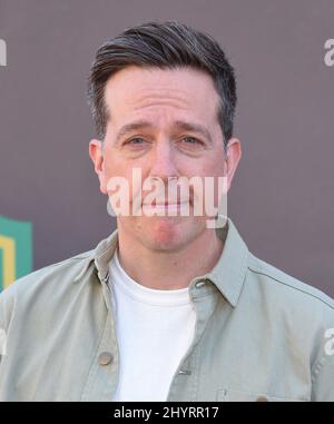 Ed Helms besuchte eine Fotozelle in Los Angeles, Kalifornien Stockfoto