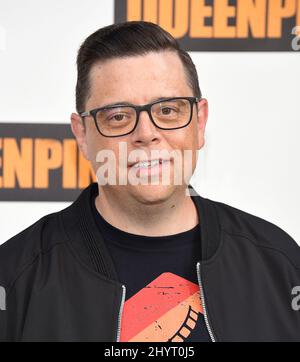 Aron Gaudet bei den STX-Filmen „Queenpins“, die am 25. August 2021 im Four Seasons Hotel Beverly Hills in Los Angeles, CA, gezeigt wurden. Stockfoto