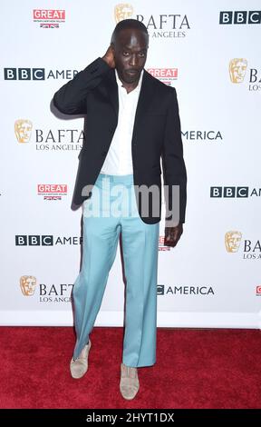 Michael K. Williams wurde am Montag im Alter von 54 Jahren in New York in seinem Penthouse in Brooklyn tot einer vermuteten Heroinüberdosis aufgefunden. 16. September 2017 Beverly Hills, CA Michael K. Williams BAFTA Los Angeles TV Tea Party im Beverly Hilton Hotel Stockfoto