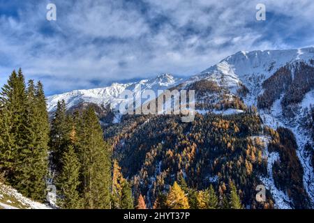 Großglockner, Winter, Lucknerhaus, Schnee, Schneeecke, weiß, schneeweiß, winterlich, Licht, Schatten, Alm, Osttirol, Köndnitztal, Eis, vereist, Spure Stockfoto