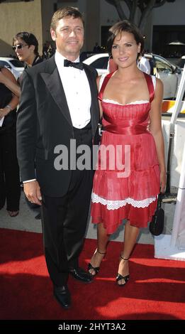 Grant Show und Lana Parrilla kommen bei den NCLR 2008 ALMA Awards im Pasadena Civic Auditorium, Kalifornien, an. Stockfoto