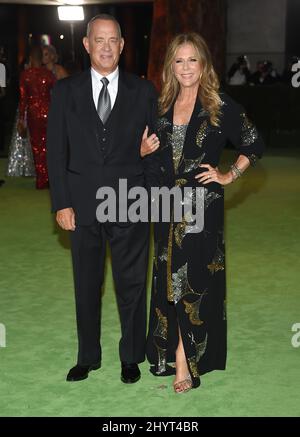 Tom Hanks und Rita Wilson bei der Eröffnungsgala des Academy Museum of Motion Picturs zu Ehren von Haile Gerima und Sophia Loren am 25. September 2021 in Los Angeles, CA. Stockfoto