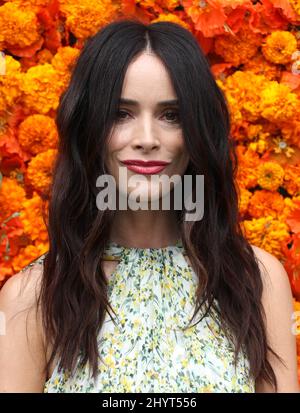 Abigail Spencer bei der Ankunft am Veuve Clicquot Polo Classic, der am 2. Oktober 2021 im will Rogers State Historic Park in Pacific Palisades, CA, stattfand. Stockfoto