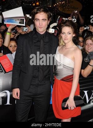 Robert Pattinson und Kristen Stewart bei der Premiere von „Twilight“ in Los Angeles. Stockfoto