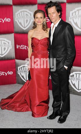 Kyra Sedgwick und Kevin Bacon nehmen an der Golden Globe After Party von InStyle/Warner Bros. Im Beverly Hilton Hotel, Beverly Hills, Teil. Stockfoto