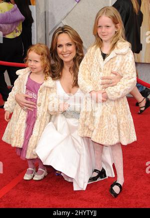 Melora Hardin kommt in Hannah Montana an: The Movie, Weltpremiere im El Capitan Theatre in Hollywood, Kalifornien, USA. Stockfoto