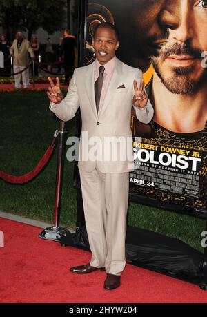 Jamie Foxx bei der Premiere von „The Soloist“ in Los Angeles in den Paramount Studios, Hollywood, USA. Stockfoto